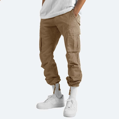 Men's Cargo Pants | Wide Leg Work Trousers with Zipper Pockets
