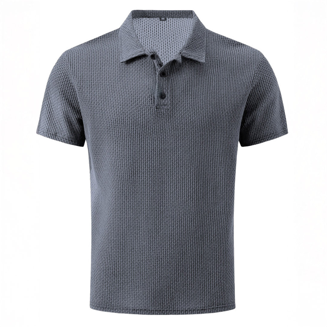 Men’s Casual Polo T Shirt | Short Sleeve Textured Style