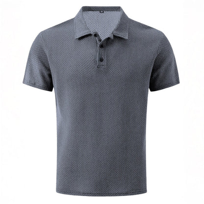 Men’s Casual Polo T Shirt | Short Sleeve Textured Style