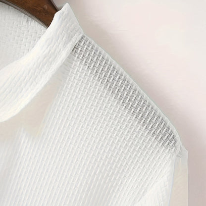 Men’s Casual Polo T Shirt | Short Sleeve Textured Style