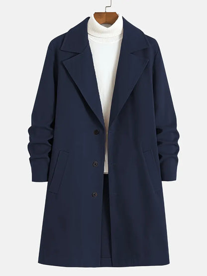 Men's Winter Trench Coat | Long, Oversized