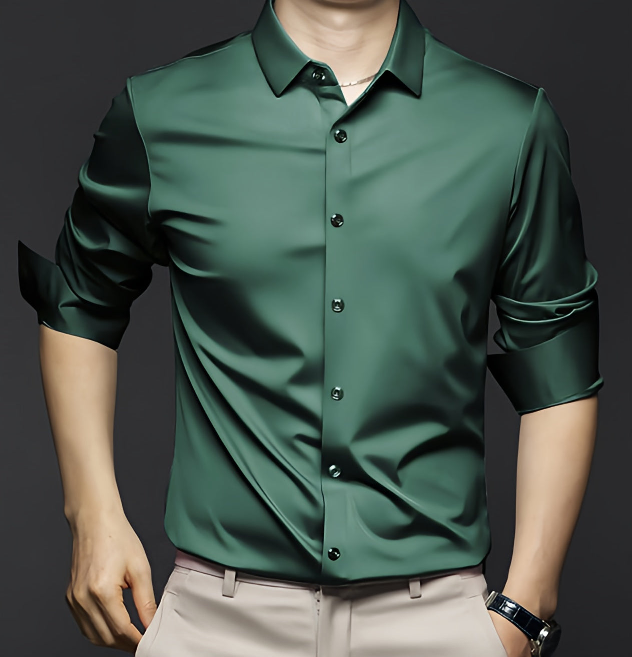 Men's Designer Long Sleeve Shirt | Slim Fit Casual