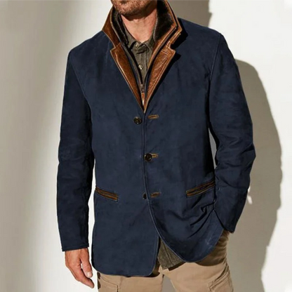 Men’s Suede Winter Jacket | Lightweight, Long Sleeve