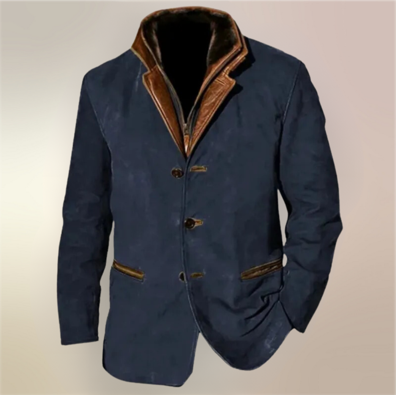 Men’s Suede Winter Jacket | Lightweight, Long Sleeve
