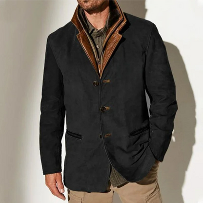 Men’s Suede Winter Jacket | Lightweight, Long Sleeve