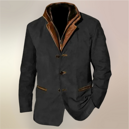 Men’s Suede Winter Jacket | Lightweight, Long Sleeve