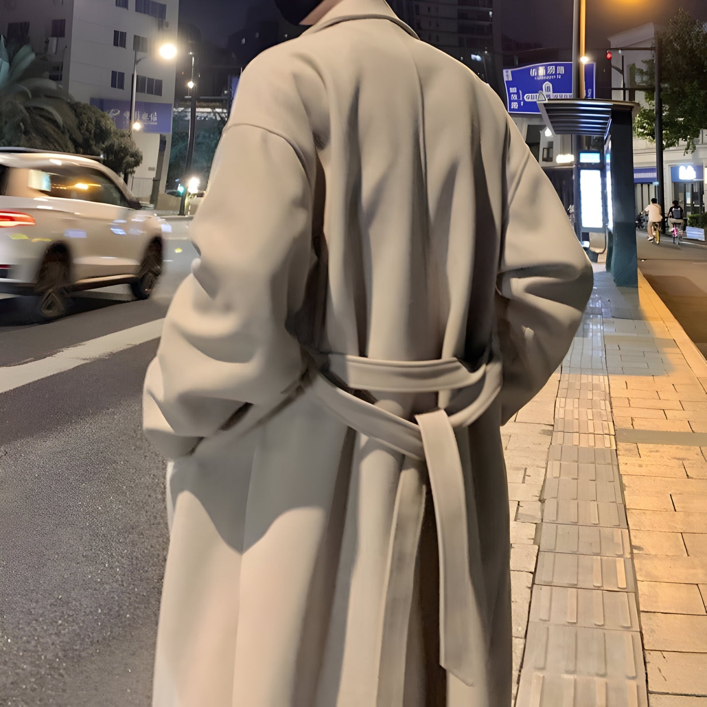 Men’s Long Wool Overcoat | Belted Classic Topcoat