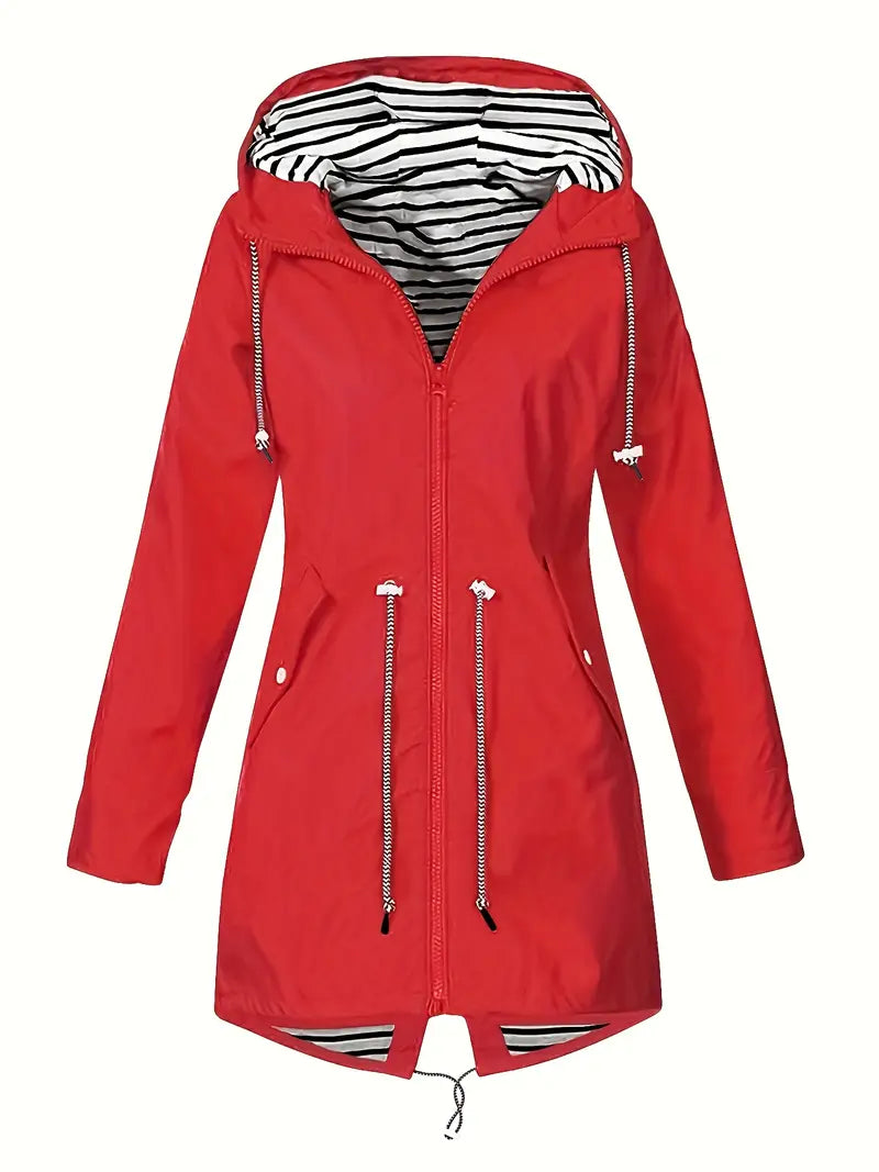 Women's Waterproof Lightweight Parka Coat | Hooded, Zip-up