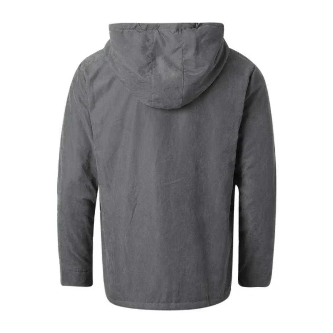 Men’s Winter Hooded Jacket | Fleece Lined, Zip-Up