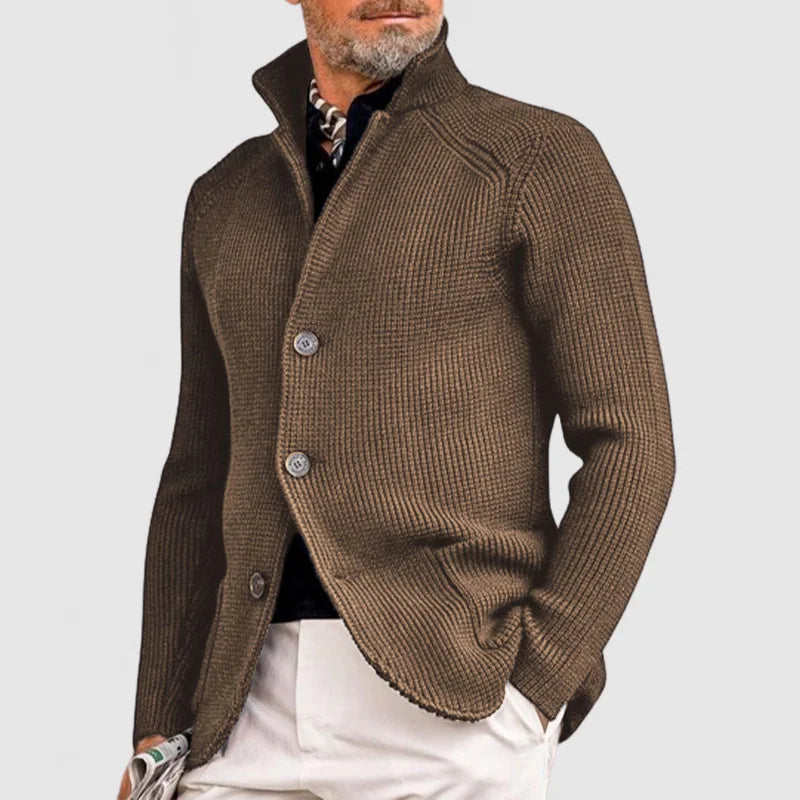 Men's Knitted Cardigan Jacket | Long Sleeve Button Up