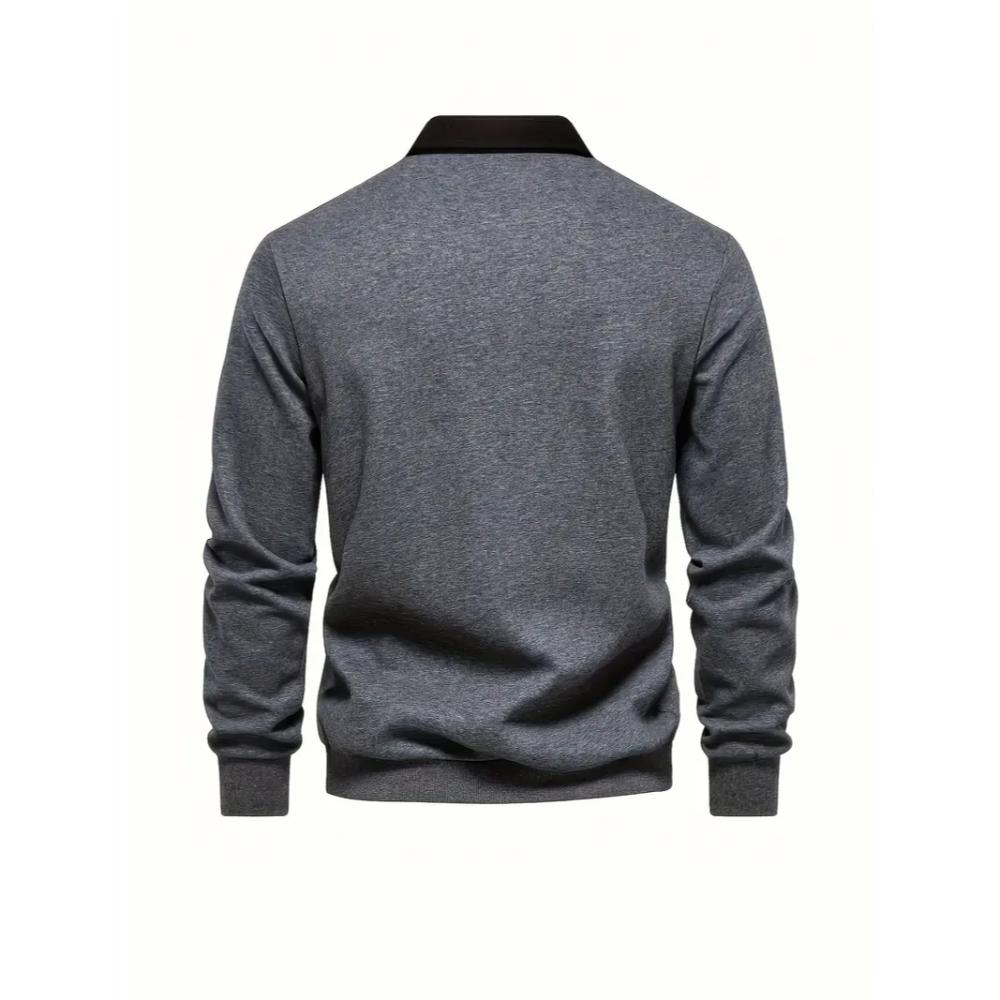 Men’s Casual Long Sleeve Polo Shirt | Designer, Smart-Casual