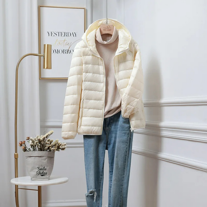 Women’s Lightweight Puffer Jacket | Winter Hooded Coat