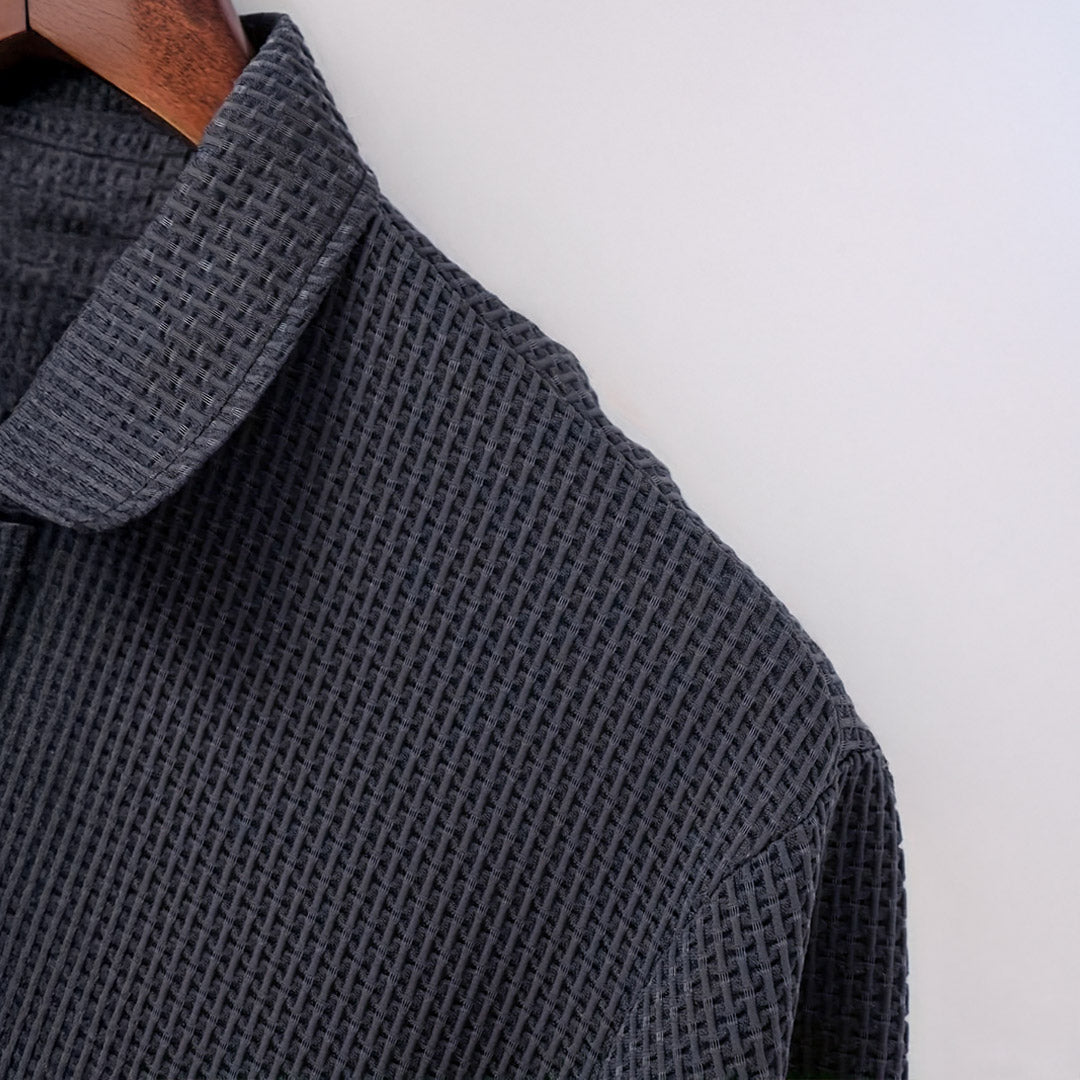 Men’s Casual Polo T Shirt | Short Sleeve Textured Style