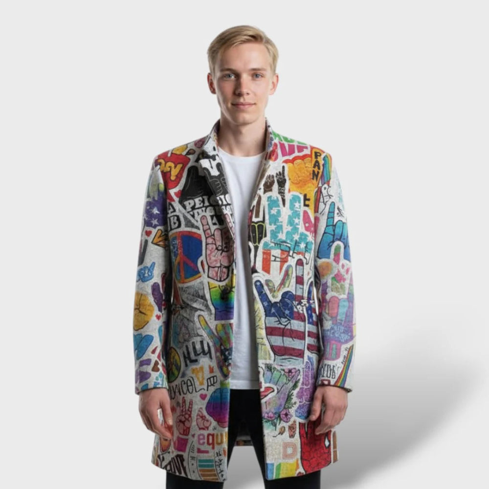 Men’s Graphic Streetwear Coat Bold All-Over Print Editions