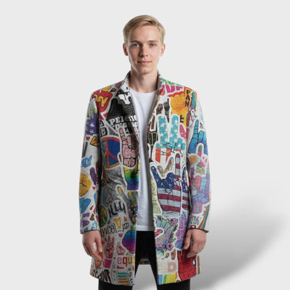 Men’s Graphic Streetwear Coat Bold All-Over Print Editions