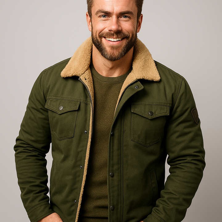 Men's Winter Jacket | Warm Sherpa Lined Coat