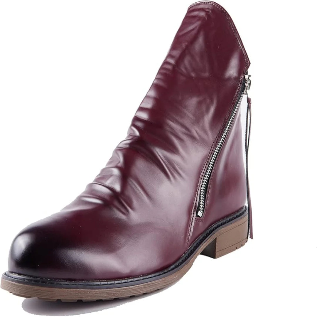 Men’s Ankle Leather Boots | Work Walking Slip On