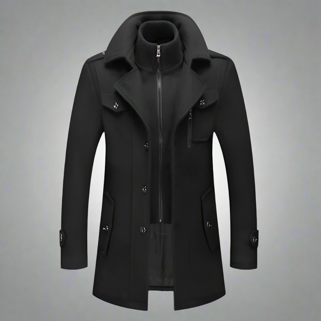 Men’s Winter Wool Coat | Long Warm Overcoat