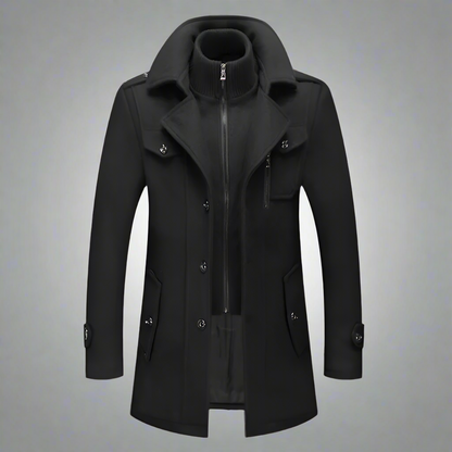 Men’s Winter Wool Coat | Long Warm Overcoat