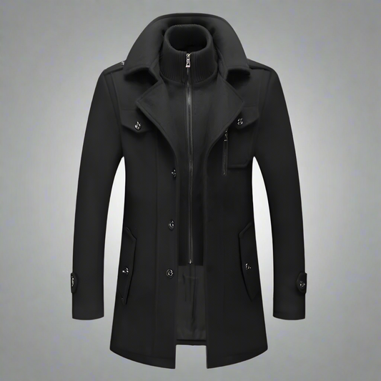 Men’s Winter Wool Coat | Long Warm Overcoat