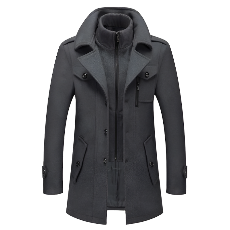 Men’s Winter Wool Coat | Long Warm Overcoat