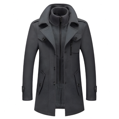 Men’s Winter Wool Coat | Long Warm Overcoat