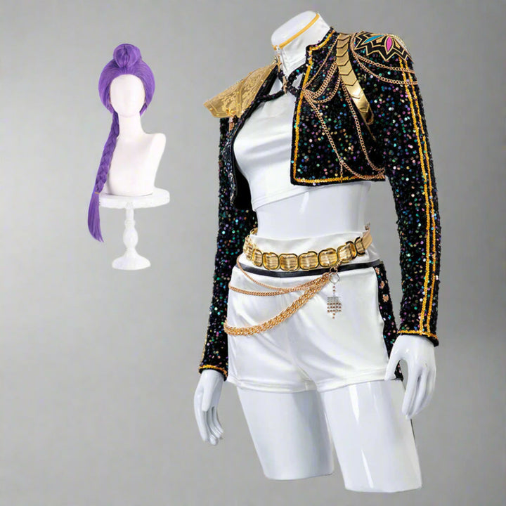 Halloween Costume Girls Sequin Jacket Shorts