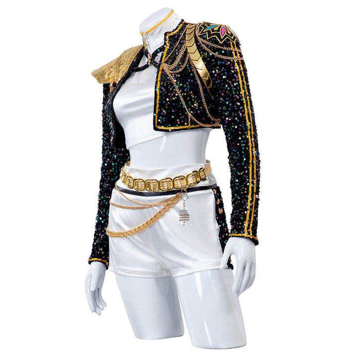 Halloween Costume Girls Sequin Jacket Shorts