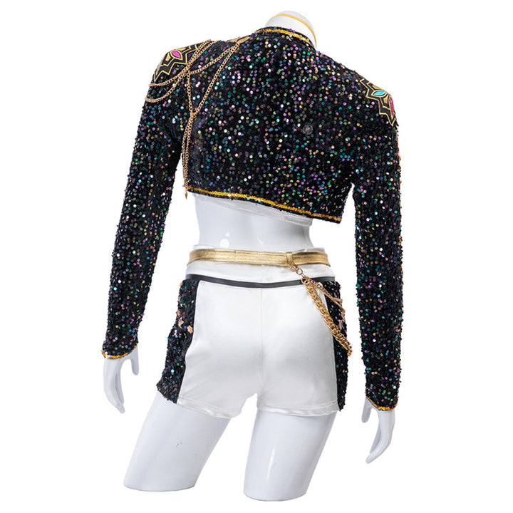 Halloween Costume Girls Sequin Jacket Shorts