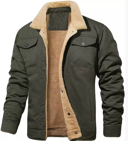 Men's Winter Jacket | Warm Sherpa Lined Coat