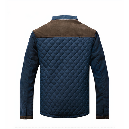 Men’s Quilted Winter Jacket | Lightweight, Stand Collar