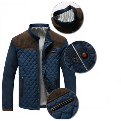 Men’s Quilted Winter Jacket | Lightweight, Stand Collar