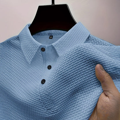 Men’s Casual Polo T Shirt | Short Sleeve Textured Style