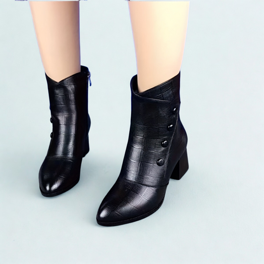 Women’s Ankle Heeled Boots | Work Closed Toe