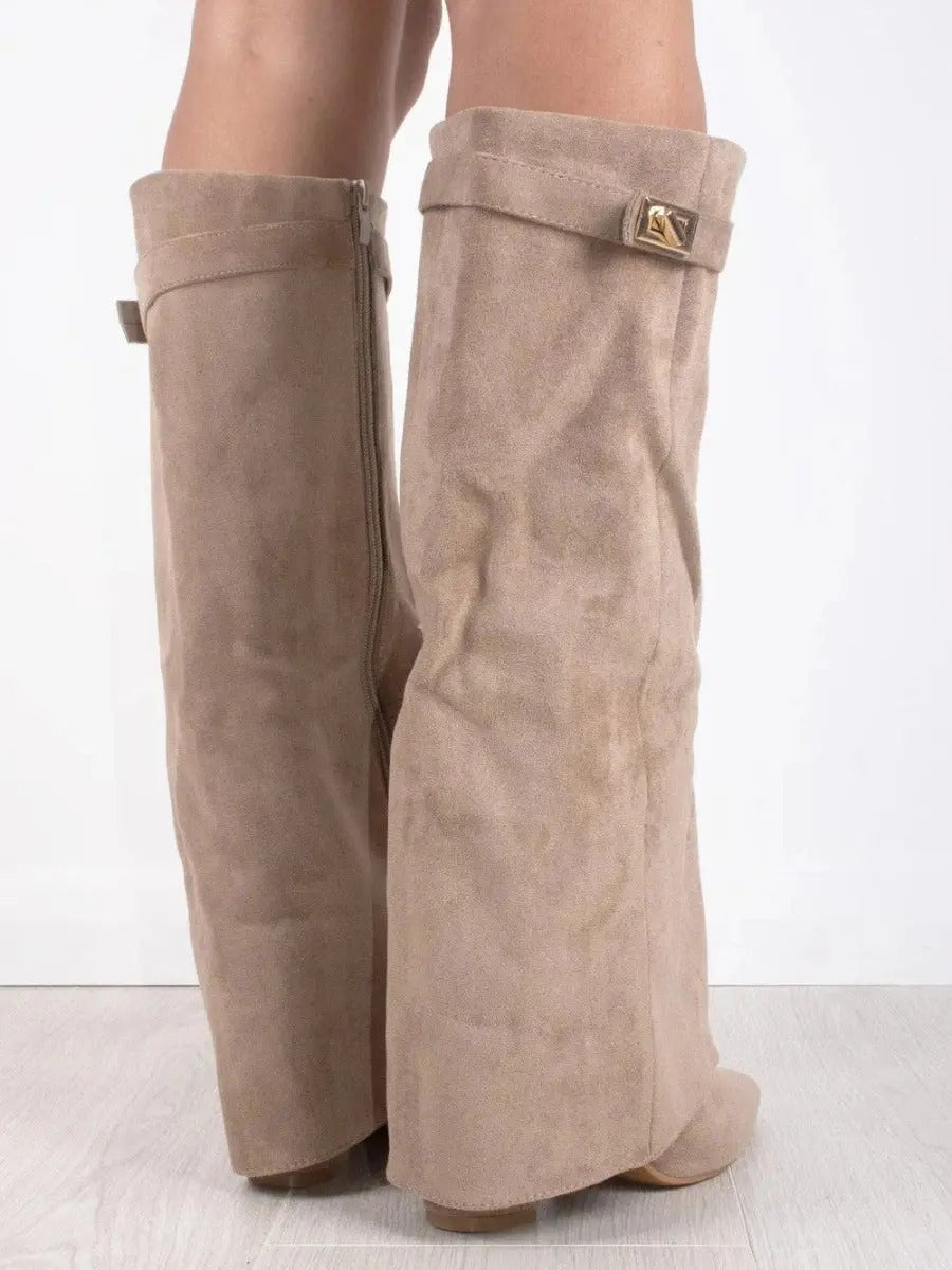Women’s Knee High Wedge Boots | Heeled, Closed Toe