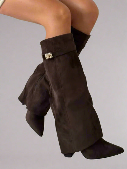 Women’s Knee High Wedge Boots | Heeled, Closed Toe