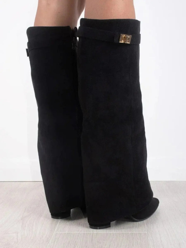 Women’s Knee High Wedge Boots | Heeled, Closed Toe