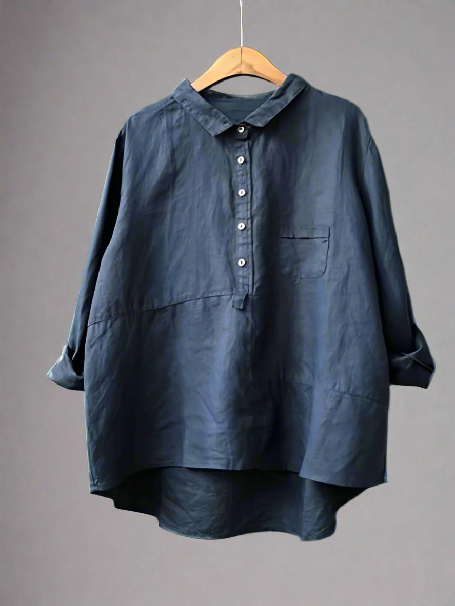 Women's Ribbed Blouse | Casual Loose Long Sleeve