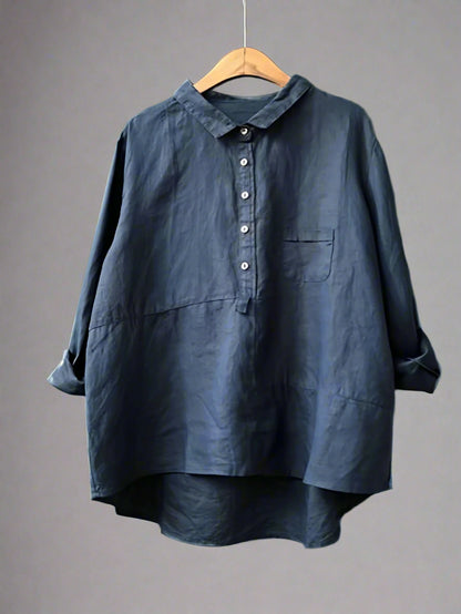 Women's Ribbed Blouse | Casual Loose Long Sleeve