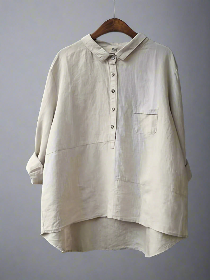 Women's Ribbed Blouse | Casual Loose Long Sleeve