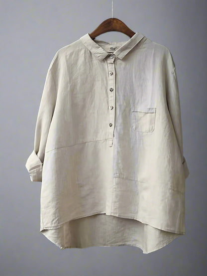 Women's Ribbed Blouse | Casual Loose Long Sleeve