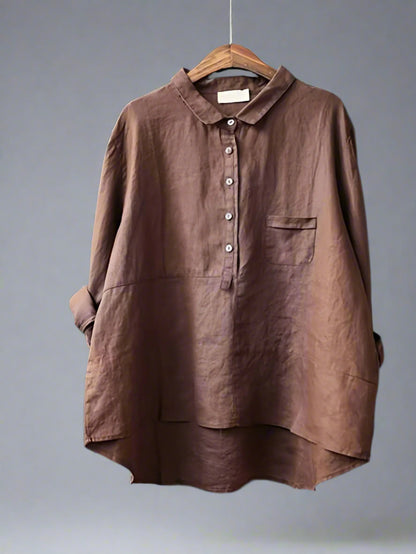 Women's Ribbed Blouse | Casual Loose Long Sleeve