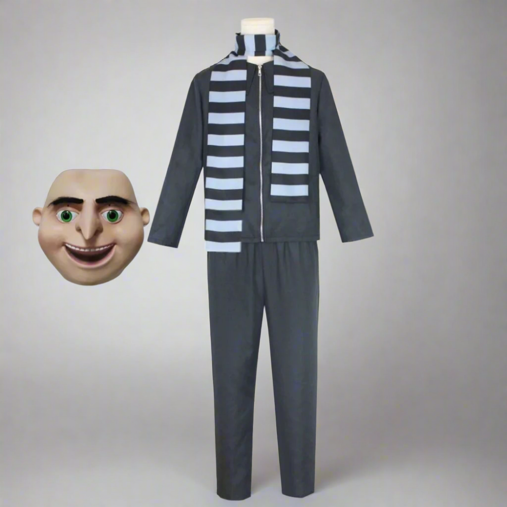 Kids Cartoon Villain Halloween Costume Set | Mask Scarf - Image 2