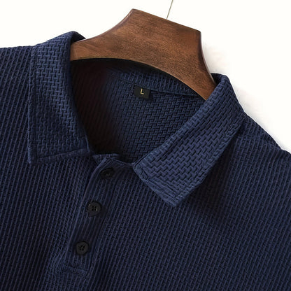 Men’s Casual Polo T Shirt | Short Sleeve Textured Style