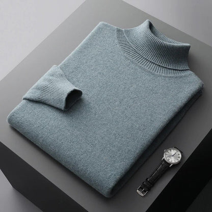 Men's Long Sleeve Jumper | Casual Turtleneck Knitwear