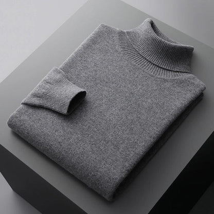 Men's Long Sleeve Jumper | Casual Turtleneck Knitwear