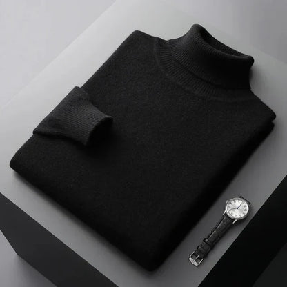 Men's Long Sleeve Jumper | Casual Turtleneck Knitwear