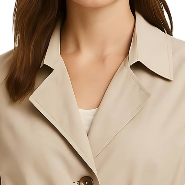 Women's Classic Belted Trench Coat | Lightweight Long Sleeve