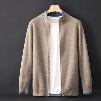 Men’s Casual Soft Zip Up Cardigan Warm Full Zip