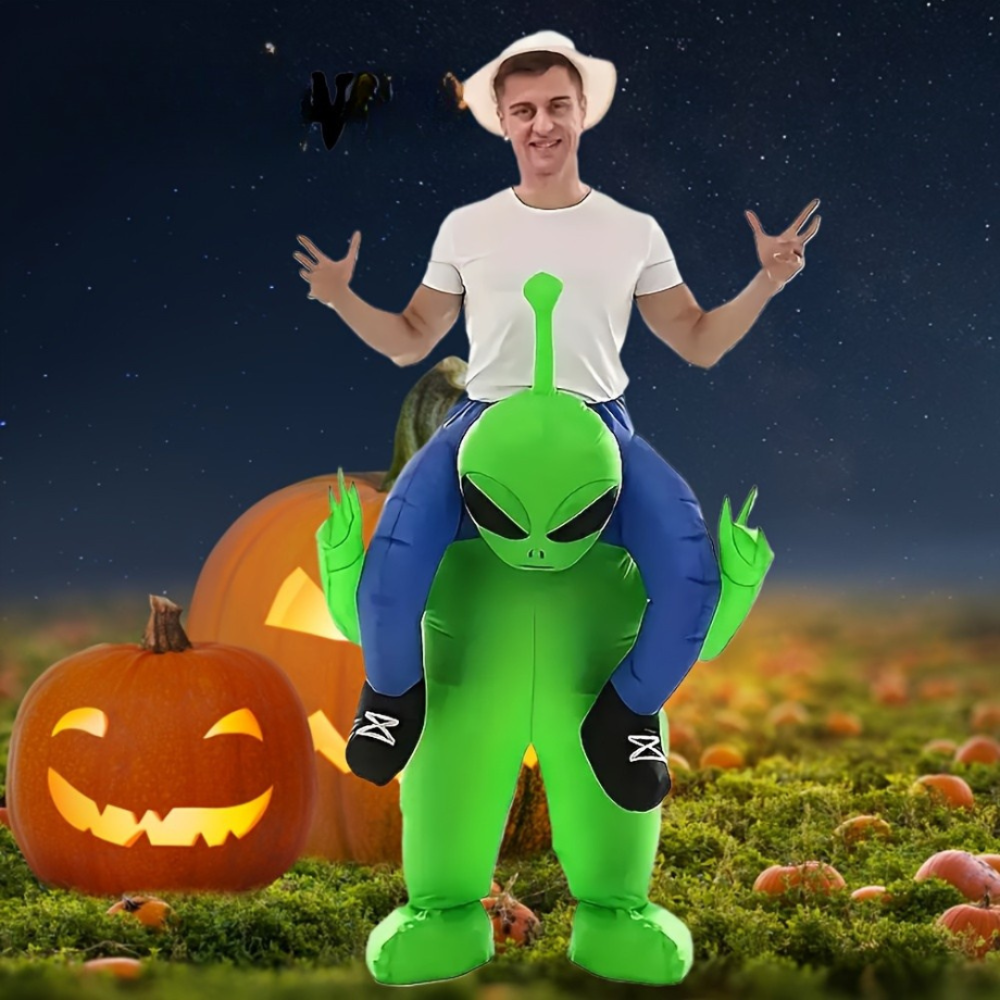 Men’s Funny Inflatable Halloween Alien Costume | Ride On Illusion - Image 5